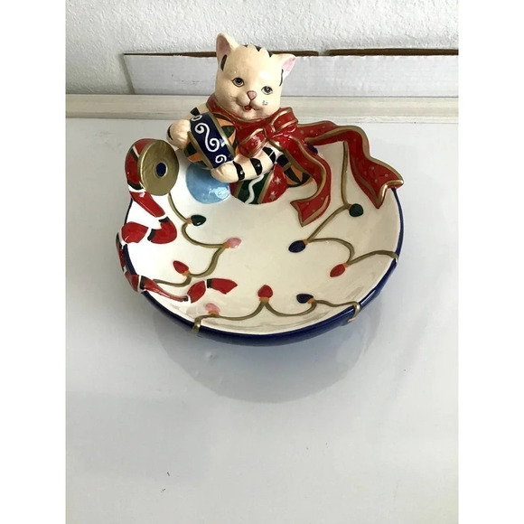 Signature Home Collection Kitty Candy Bowl Christmas - Picture 4 of 16